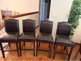 Set of 4 Espresso Counter Stools - Like New!!!