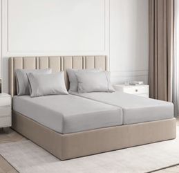 Split King Size Sheet Set - 7 Piece Set - Hotel Luxury Bed Sheets 