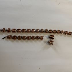 Vintage Renoir Necklace, Bracelet & Clip On Earrings