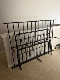 Black Metal Full-Size Bed Frame