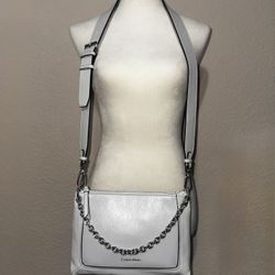 Calvin Klein Women’s Top Zipper Dual Strap Chain Crossbody