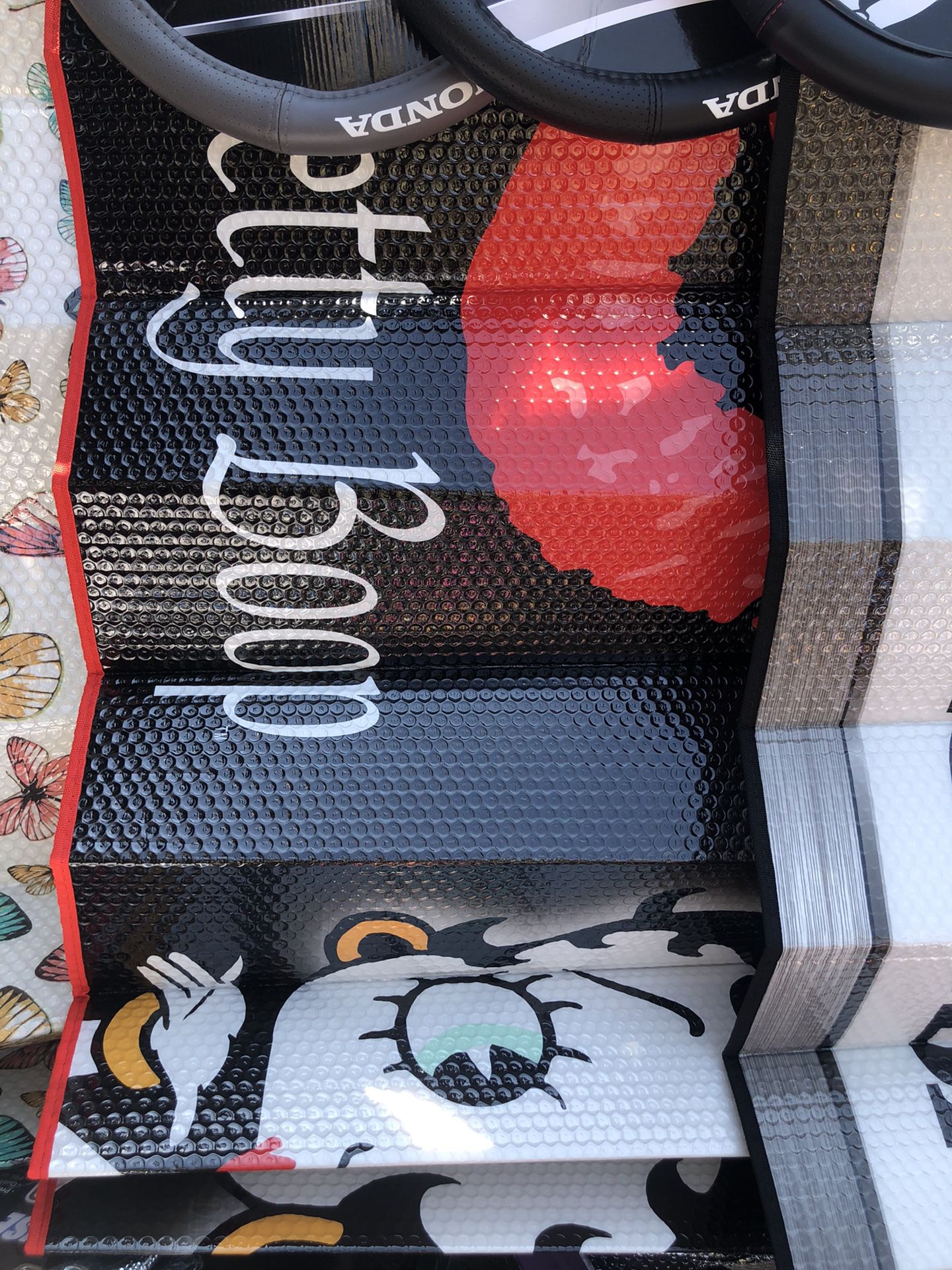 Hello Kitty /Betty Boop Seat Covers $45, Floor Mats $35,steering Wheel  Covers $15, Windshield Sunshade Covers $15 for Sale in Imperial Beach, CA -  OfferUp