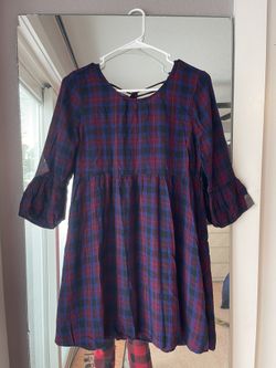 Arizona Jeans Plaid Babydoll Skater Dress