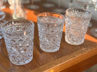 Antique American Brilliant Period Cut Glass Tumblers – Set of 3