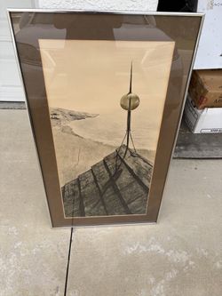 Vintage  Andrew Wyeth Northern Point NYGS Print Framed COA Embossed AW Seal APF
