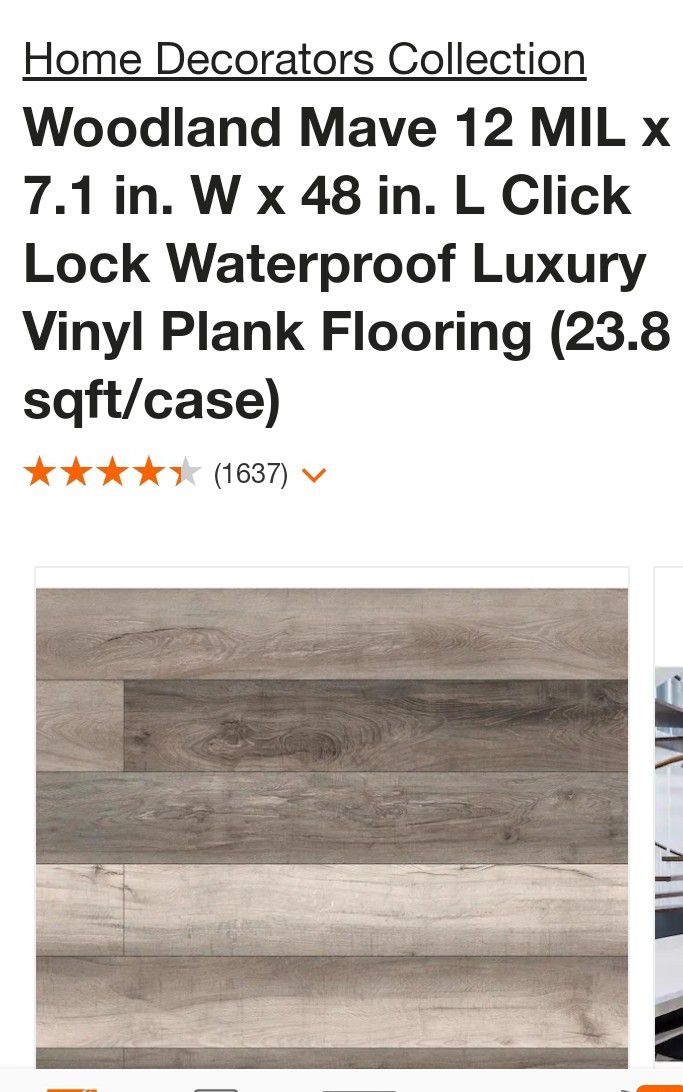 Home Decorators Collection Palenque Park 12 MIL x 7.1 in. W x 48 in. L  Click Lock Waterproof Luxury Vinyl Plank Flooring (23.8 sq.ft./case), Light  - Yahoo Shopping