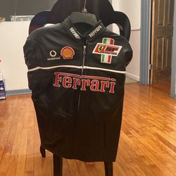 FERRARI  Leather Jacket  Size S  New Original  100  % Leather 