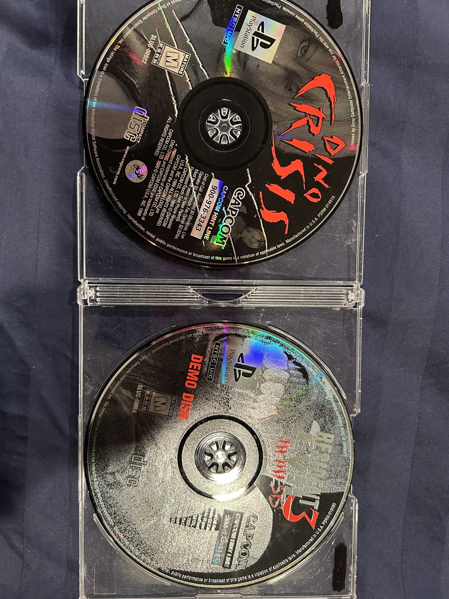 PS1 Dino Crisis + Resident evil Set, Disc Only PlayStation 1