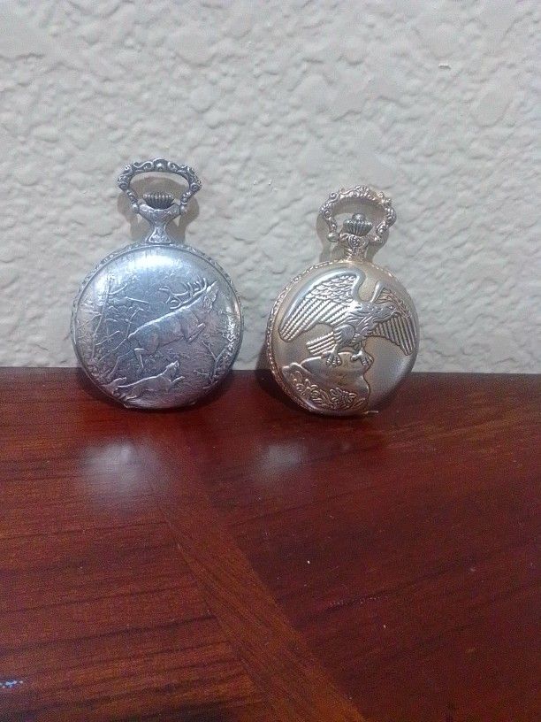 Silver And Gold Pocket Watch 