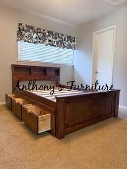 Full bed and drawers frame