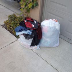 2 Bags Clothes Men Women Boy Mix Size Jeans Pants Jacket Tishert All For $40
