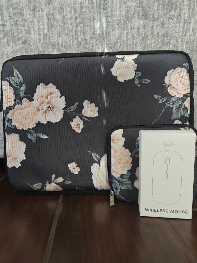 13 Inch Laptop Case W/ Mouse Case, Wireless Mouse