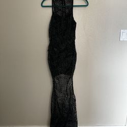 Black Leather Mermaid Dress