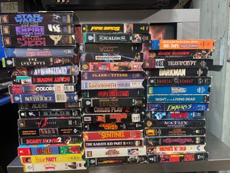 VHS lot, vhs tapes.