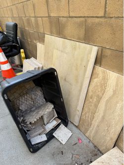 Free Tumbled Stone & Taj Mahal Granite Slab
