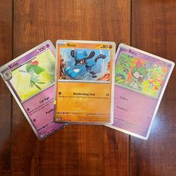 Pokemon Riolu, Ralts & Kirlia Collectors Chest Promo Lot of 3! Cosmo Holo NM/M