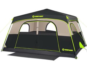 ⚡️INSIDE ELECTRICAL PORT⚡️6-8 Person Blackout Tents for Camping with Top Rainfly 60s Easy Setup Pop Up Tent