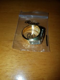 Mens Ring Size 10 18kt Gold Plated
