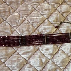 Garnet and Hematite Choker Necklace 