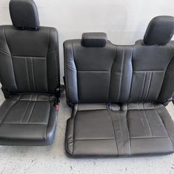 2015-2017 Ford F150 Pickup Truck Rear Leather Bench Seat Crew Cab Black OEM