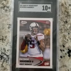 Graded 10 Patrick Mahomes rookie card