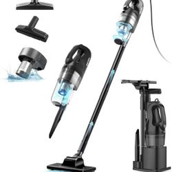 Corded Stick Vacuum Cleaner,17KPa Powerful Suction with 32Ft Cord, Cyclonic Suction System, Lightweight 6 in 1 Handheld Vacuum for Hard Floor, Pet Hai