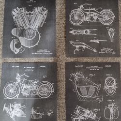 Harley Davidson Schematic Prints