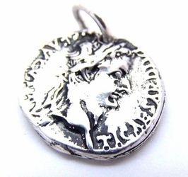 Julius Caesar Charm .925 Sterling Silver