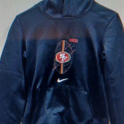 BRAND NEW NIKE SAN FRANCISCO 49ERS YOUTH BOYS 10/12 MEDIUM BLACK PULLOVER 