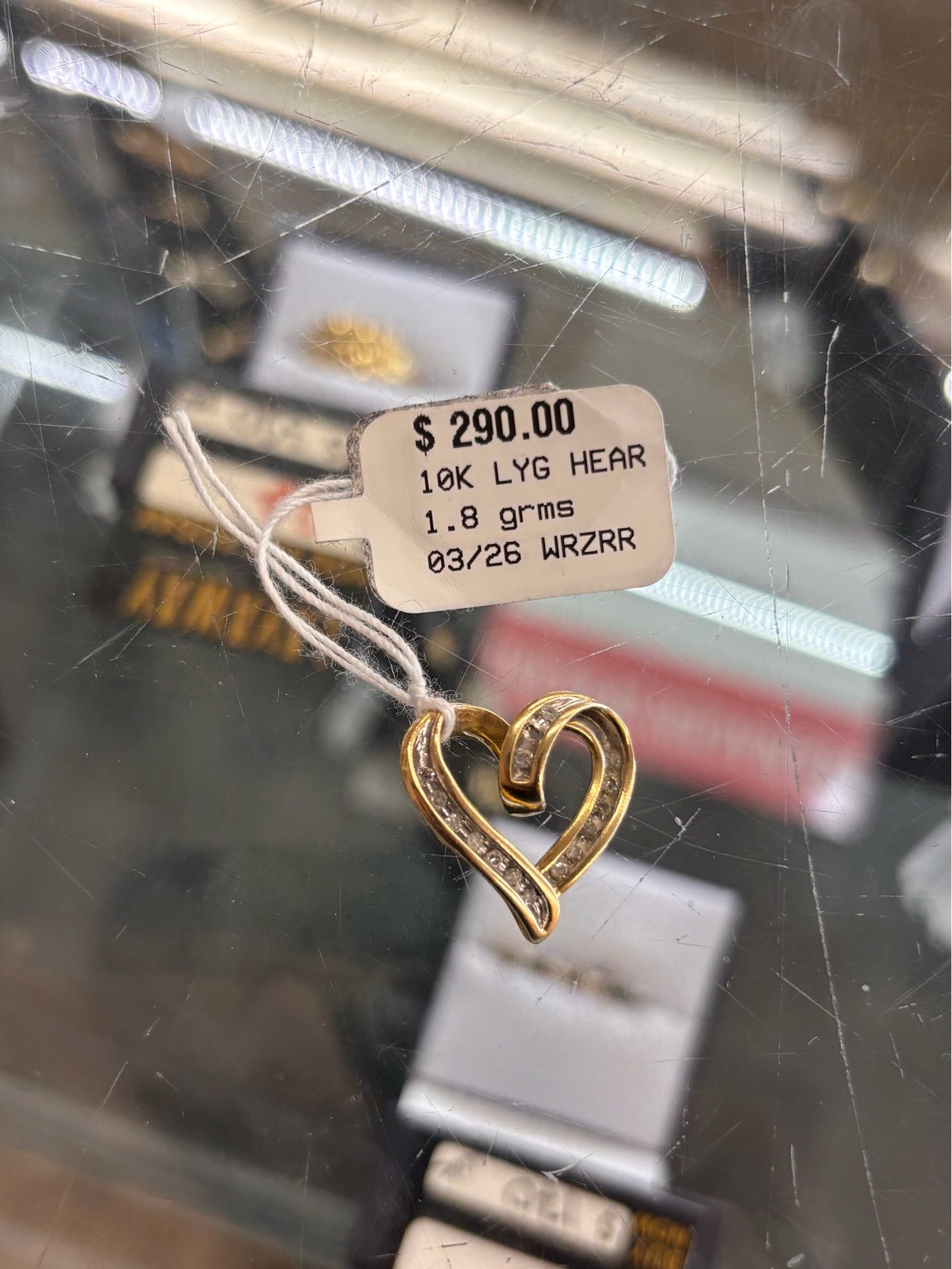 Heart pendant 10k
