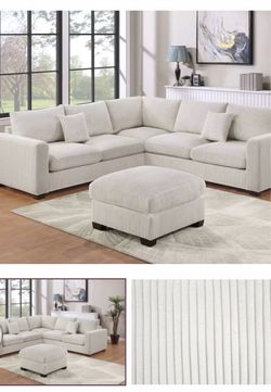 Sectional with ottoman set