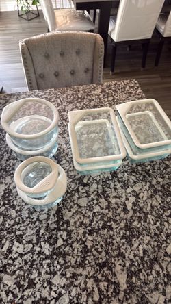 Williams Sonoma glass food storage with glass lids