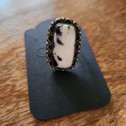 Vintage White Buffalo Turquoise 925 Ring