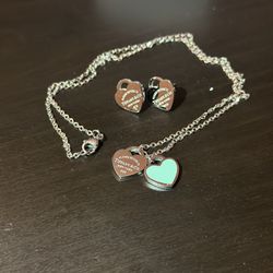 Tiffany & Co. Heart Earrings And Necklace Set