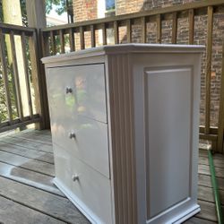 White Full Wood Dresser 