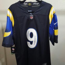 New Matthew Stafford #9 Los Angeles Rams Black Rivalries Jersey Size L
