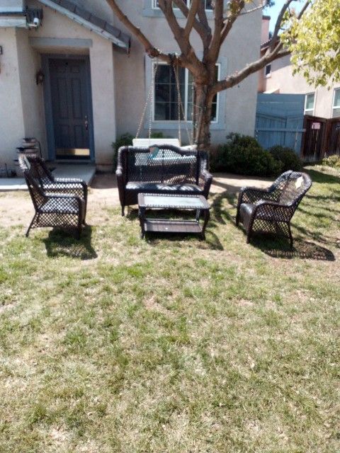 🆕🚚 4 Pieces Patio Furniture Set Outdoor Patio Furniture Built-in Cushions High Quality Patio Furniture Set 🆕🚚🚚