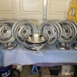 15x8 chevy rallys OEM 5x4.75 stamped AZ . PLEASE READ DESCRIPTION !