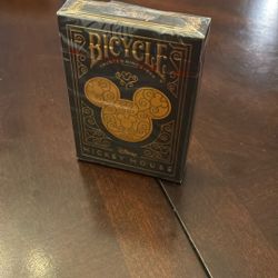 Disney Mickey Mouse Inspired Black and Gold Playing Cards