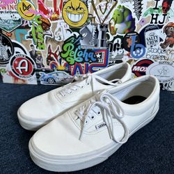 Vans white leather 8.5