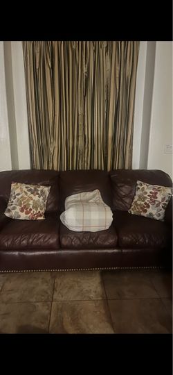 Dark Brown Leather Sofa Nailhead Trim