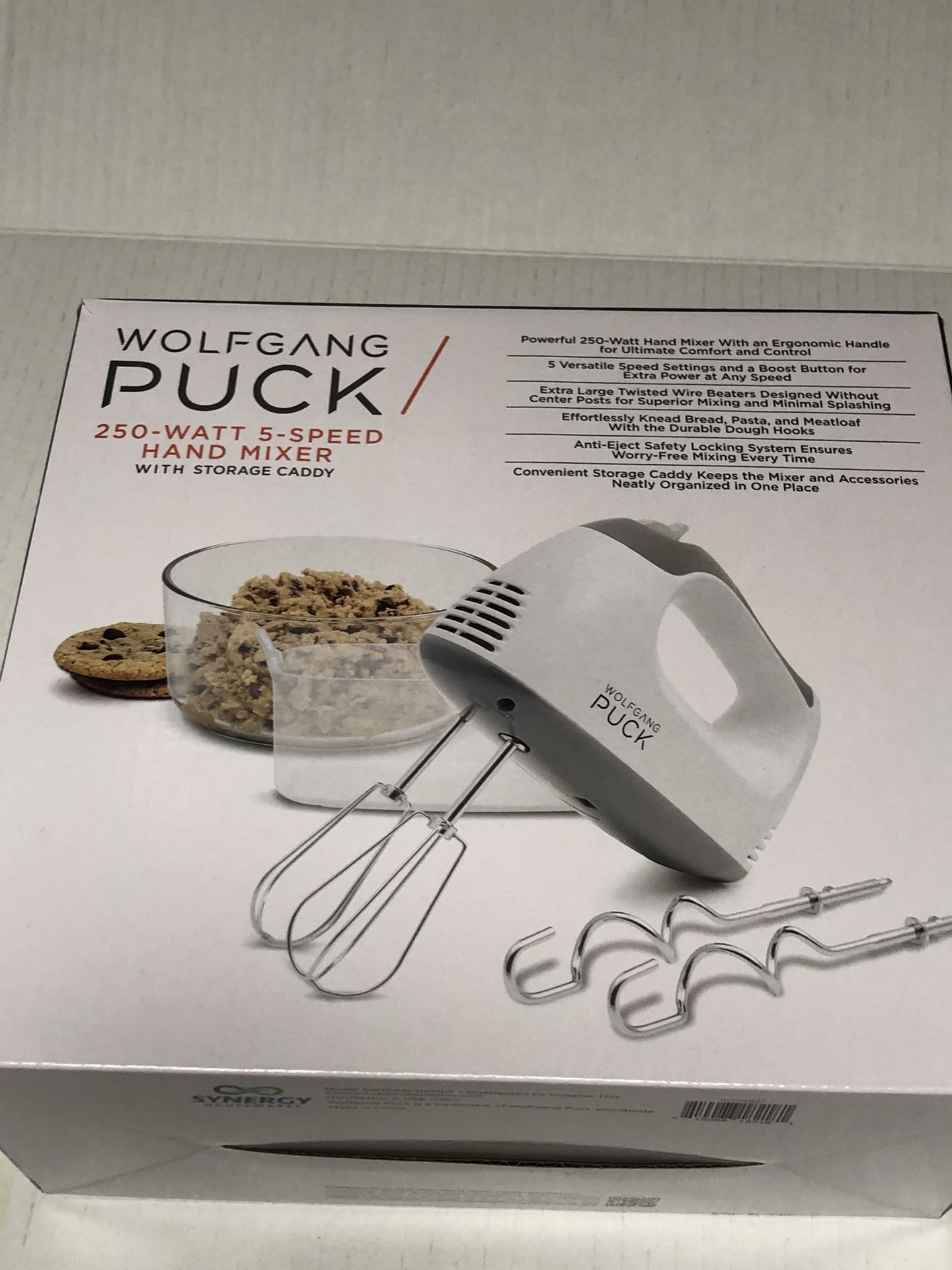 Wolfgang Puck 250-watt 5-speed Hand Mixer W/ Storage Caddy Brand New