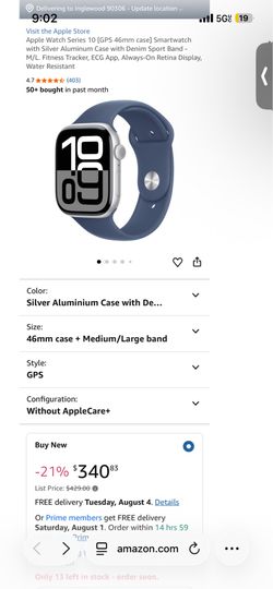 Apple Watch Series 10 [GPS 46mm case] Smartwatch