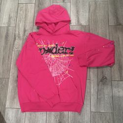 Pink Sp5der Hoodie L