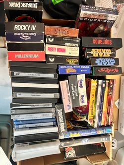 VHS and DVD movies assortment