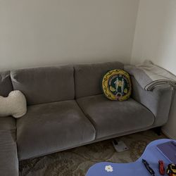 Grey sectional couch