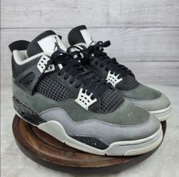 Air Jordan 4 Retro Fear 2024 Sneaker Black Grey White Mens Sz 13 FQ8138-002