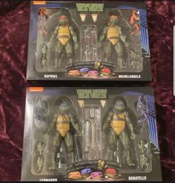 NECA TMNT Walmart Exclusive Two 2-Pack Set All 4 Ninja Turtles