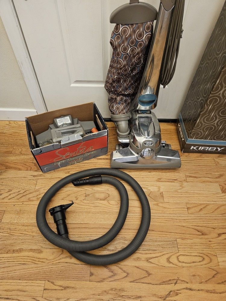 New KIRBY SENTRA 2 VACUUM WORKS EXCELLENT, With ATTACHMENTS , SHAMPOO , , WORKS EXCELLENT In The Box