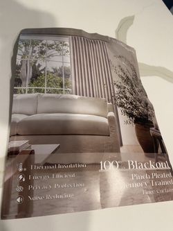 Linen 100% blackout drapes